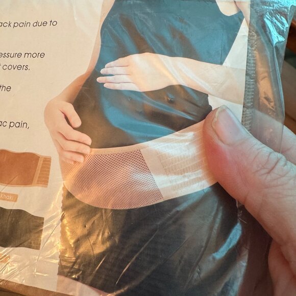Pregnancy support safety brace band belt adjustable tan size XL New - Picture 4 of 10